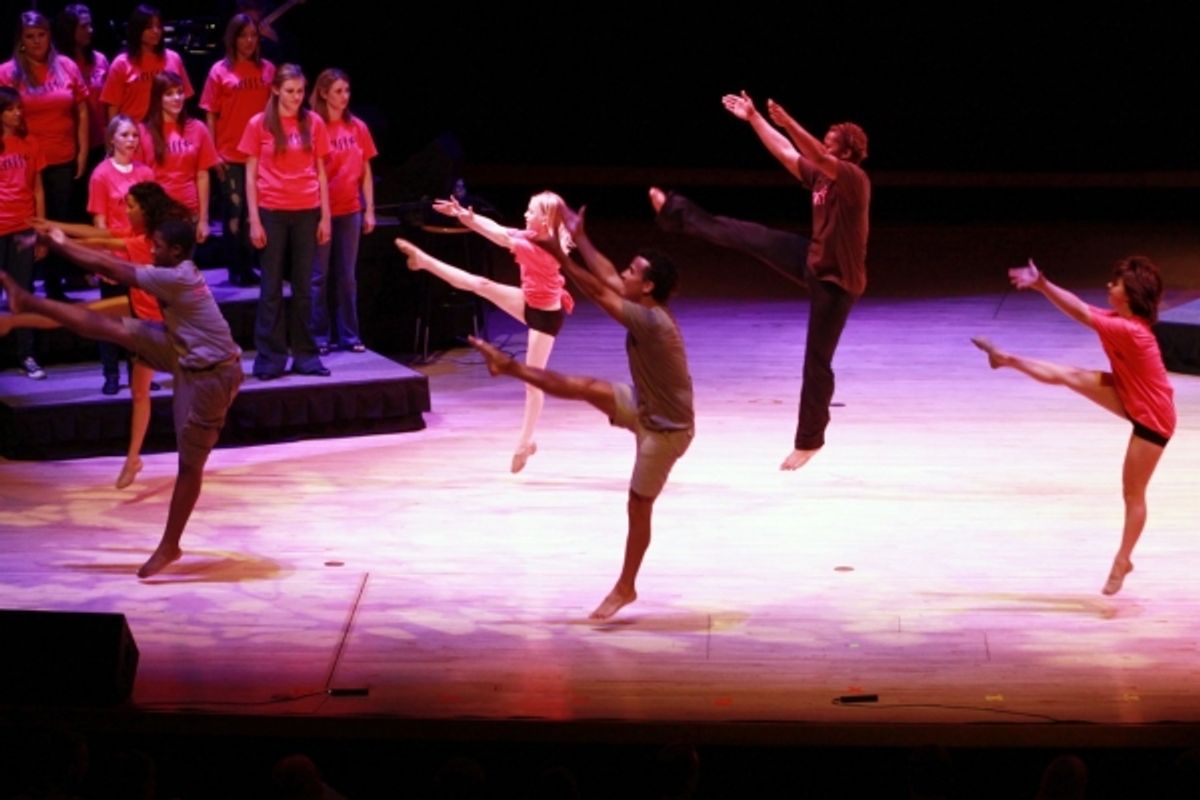 Carlos Encinias and students at 